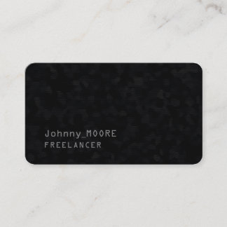 Ultra dark modern futuristic cyber black business card