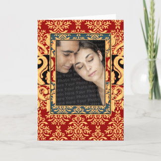 Ultra Elegant Gilded Damask Wedding Invitation