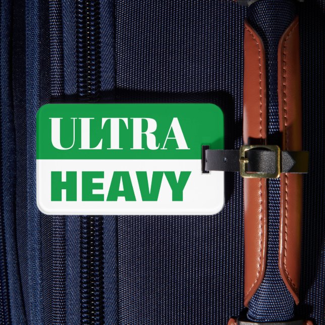 Ultra heavy suitcase travel luggage tag with strap (Front Insitu 4)