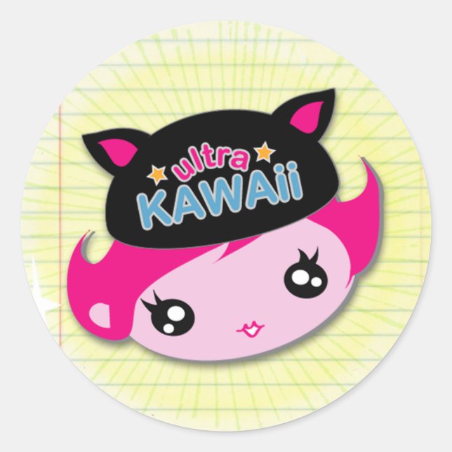Ultra Kawaii - Girl Sticker (Front)