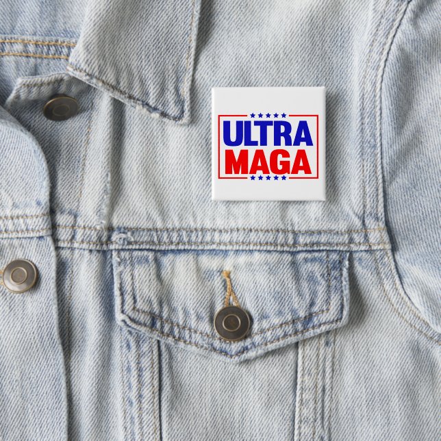 Ultra maga  15 cm square badge (In Situ)