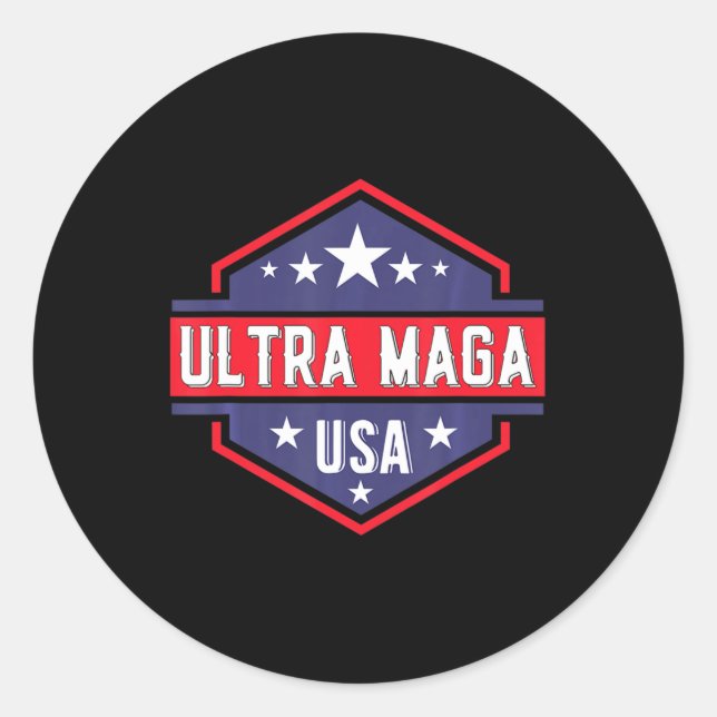Ultra MAGA 47 Classic Round Sticker (Front)