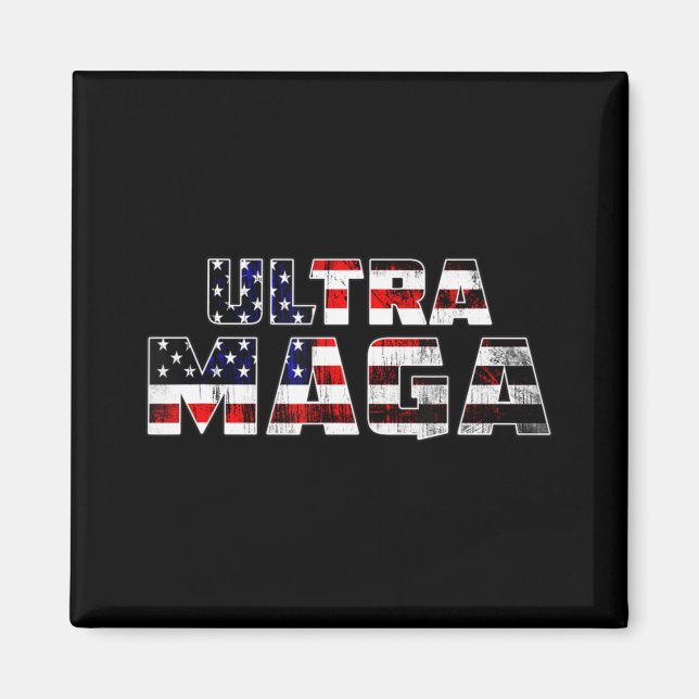 Ultra Maga Donald Trump Joe Biden Republican Ameri Magnet (Front)