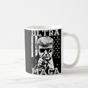 Ultra MAGA Fun Anti Biden US Flag Pro Trump Trend Coffee Mug
