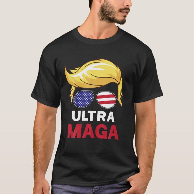 Ultra Maga Funny Great MAGA King Pro Trump T-Shirt (Front)