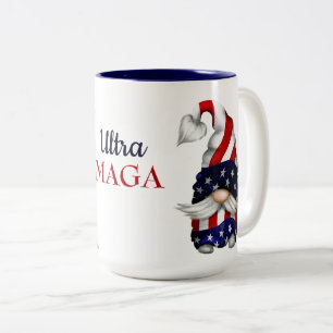 Ultra MAGA Gnomes Two-Tone Coffee Mug