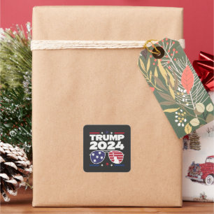 Ultra Maga King Trump 2024 Square Sticker