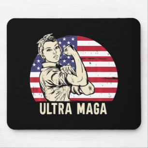Ultra Maga Messy Bun  Mouse Mat