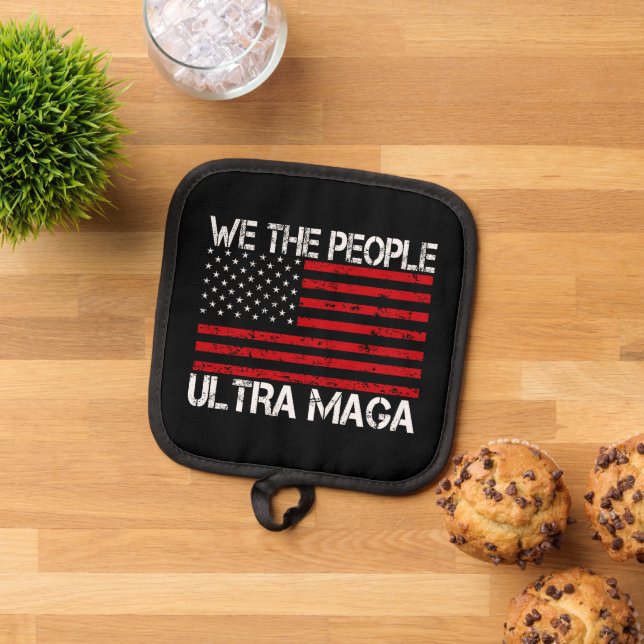 Ultra Maga Pro Trump 2024 Funny Republican  Pot Holder (Top Down)