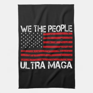 Ultra Maga Pro Trump 2024 Funny Republican  Tea Towel