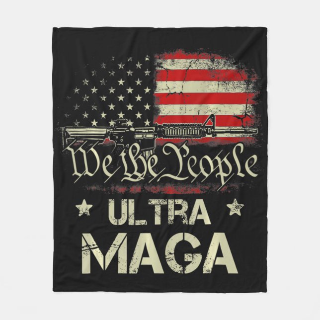 Ultra Maga Proud Ultra-Maga 7 Fleece Blanket (Front)