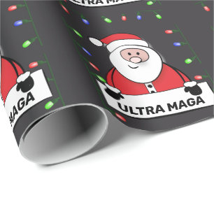ULTRA MAGA SANTA CLAUS TRUMP Christmas  Wrapping Paper