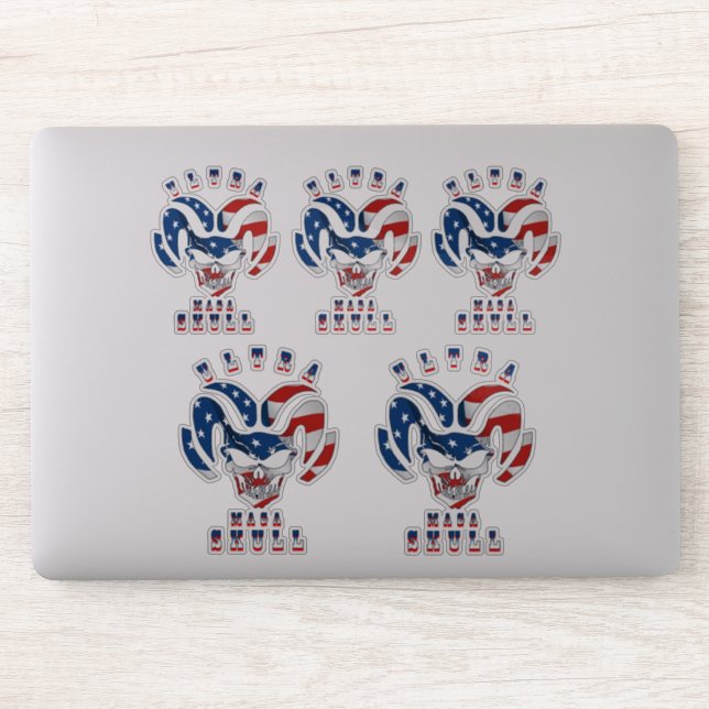 Ultra Maga Skull | 8"x 8"- Glossy Transparent (Computer)