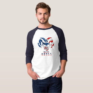 Ultra Maga Skull Men's Basic 3/4 Sleeve Raglan T-Shirt