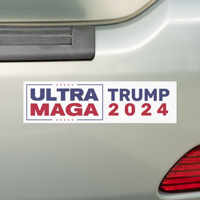 Ultra MAGA Trump 2024Bumper Sticker (On Car)