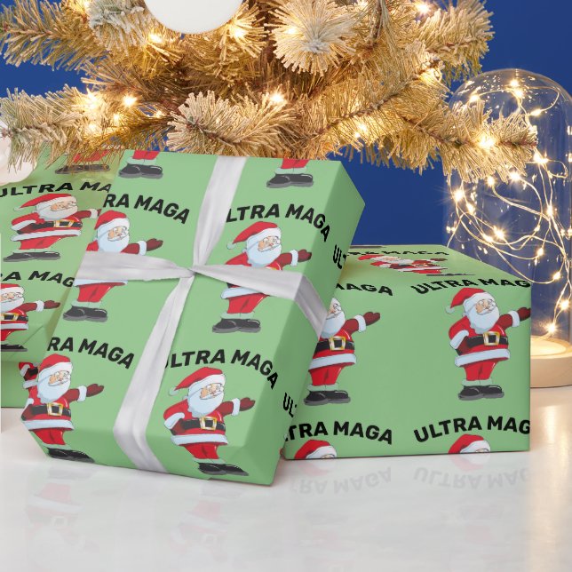 ULTRA MAGA TRUMP CHRISTMAS SANTA Wrapping Paper (Holidays)