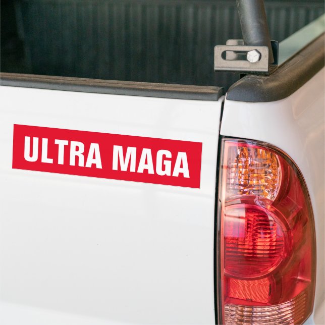 ULTRA MAGA TRUMP PATRIOT BUMPER STICKER (On Truck)