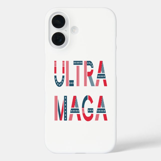 Ultra MAGA Trump Patriotic Republican Conservative Case-Mate iPhone Case (Back)