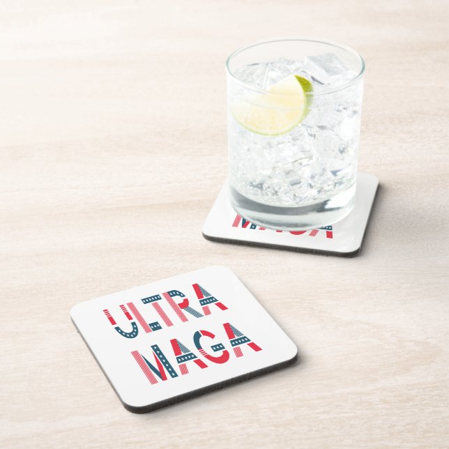 Ultra MAGA Trump Patriotic Republican Conservative Coaster (Right Side)
