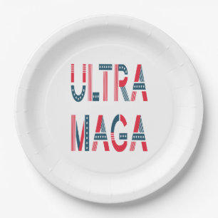 Ultra MAGA Trump Patriotic Republican Conservative Paper Plate