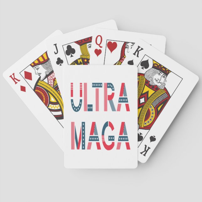 Ultra MAGA Trump Patriotic Republican Conservative Playing Cards (Back)