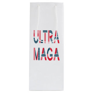 Ultra MAGA Trump Patriotic Republican Conservative Wine Gift Bag