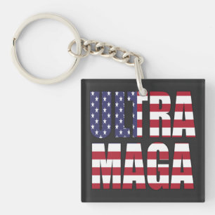 Ultra MAGA Trump Supporter 💡  Great Again USA  Key Ring