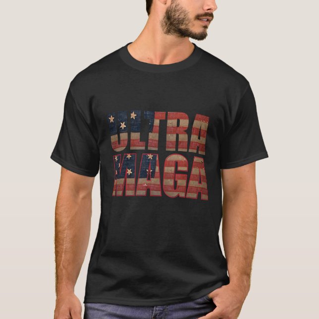 Ultra MAGA Trump Supporter ⛳   Great Again USA  T-Shirt (Front)