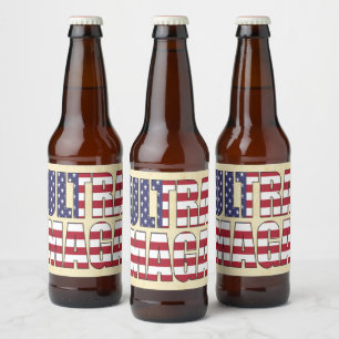 Ultra MAGA Trump Supporter 🚗 Great USA Beer Bottle Label
