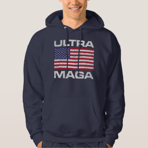 ULTRA MAGA USA AMERICAN FLAG ULTRAMAGA HOODIE