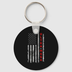Ultra MAGA Vintage American Flag Ultra MAGA Key Ring