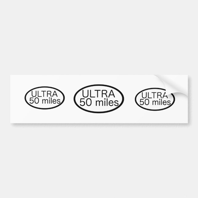 Ultra Marathon Bumper Sticker (Front)