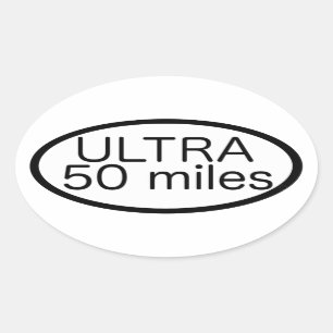 Ultra Marathon Oval Sticker