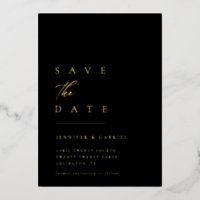 Ultra-Minimal Gold Typography Save the Date |