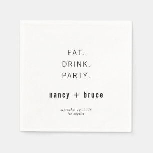 Ultra Minimal Modern Typography Wedding Welcome Napkin
