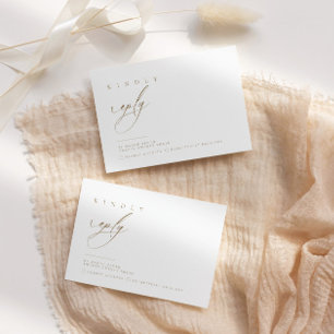 Ultra-Minimal Typography RSVP Reply Enclosure Card