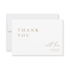 Ultra-Minimal Typography Wedding Thank You Card