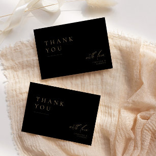 Ultra-Minimal Typography Wedding Thank You Card