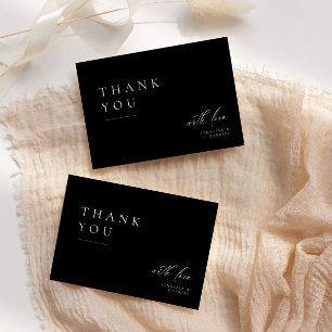 Ultra-Minimal Typography Wedding Thank You Card
