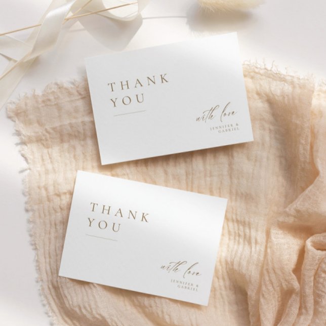 Ultra-Minimal Typography Wedding Thank You Card (Creator Uploaded)