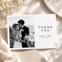 Ultra Minimalist Black and White Photo Wedding