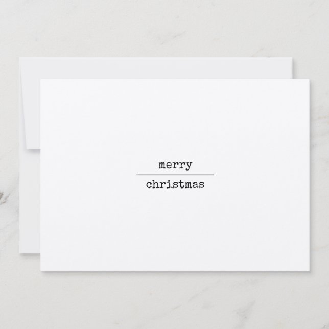 Ultra minimalist Modern Merry Christmas Holiday Card (Front)