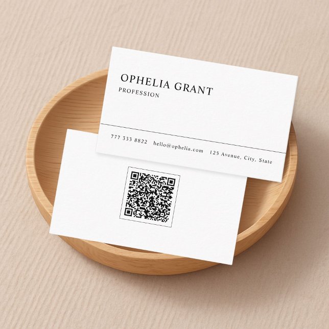 Ultra Minimalist | Modern QR Code Business Card (Creator Uploaded)