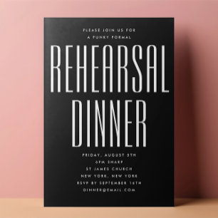 ULTRA MINIMALIST MODERN WEDDING REHEARSAL DINNER INVITATION