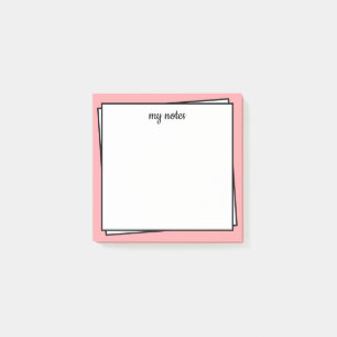 Ultra Minimalist Pink Post-IT Notes