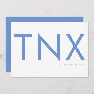 Ultra Modern Bold Baby Blue Thank You Father's Day