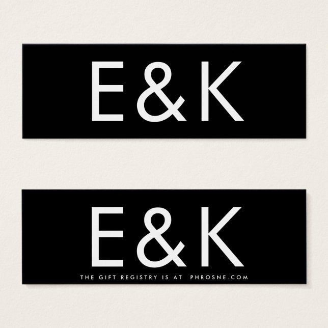 Ultra Modern Bold Big Monogram Simple Gift (Front & Back)