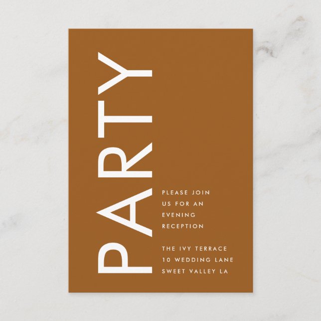 Ultra Modern Bold Big Monogram Simple Wedding Encl Enclosure Card (Front)