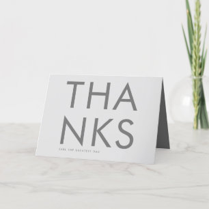 Ultra Modern Bold Grey Name Simple Father's Day Card