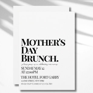 Ultra Modern Bold Minimalist Mother’s Day Brunch Invitation